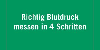 Richtig Blutdruck messen in 4 Schritten