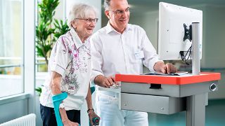 Patientengespräch auf der Geriatrie